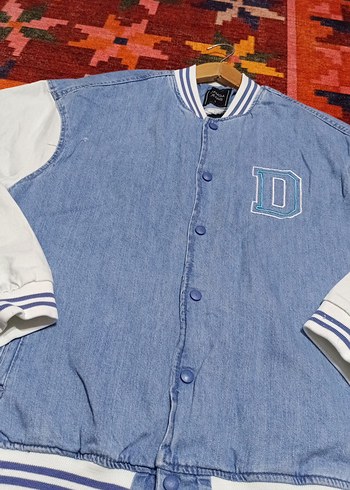 Düğmeli Mavi Denim Erkek Ceket - Görsel 6