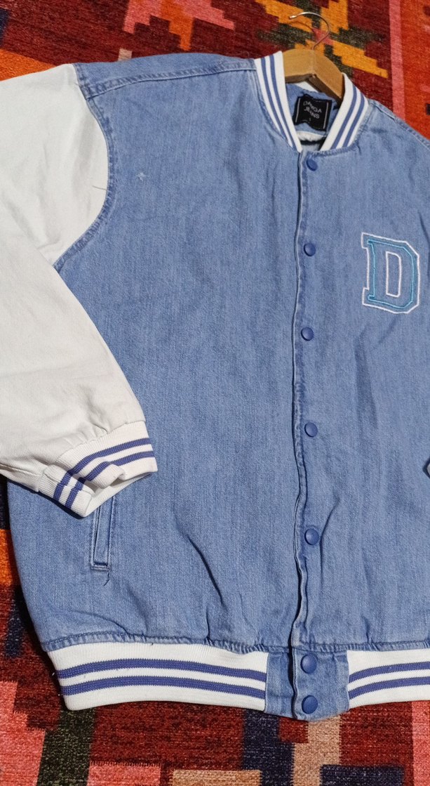 Düğmeli Mavi Denim Erkek Ceket - Görsel 3