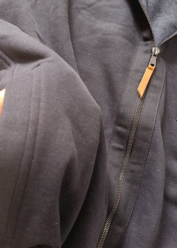 Battal Fermuarlı Lacivert Erkek Sweatshirt - Görsel 8