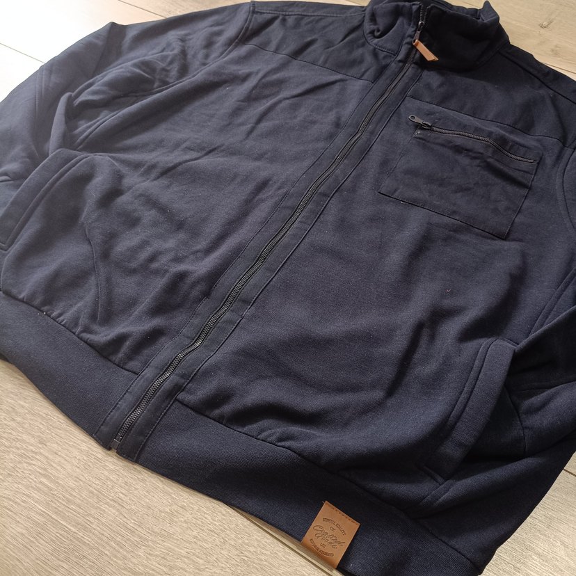 Battal Fermuarlı Lacivert Erkek Sweatshirt - Görsel 2