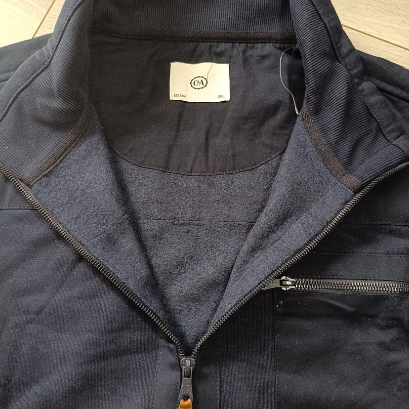 Battal Fermuarlı Lacivert Erkek Sweatshirt - Görsel 5