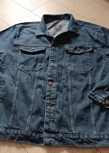 Düğmeli Gri Denim Ceket - Görsel 2