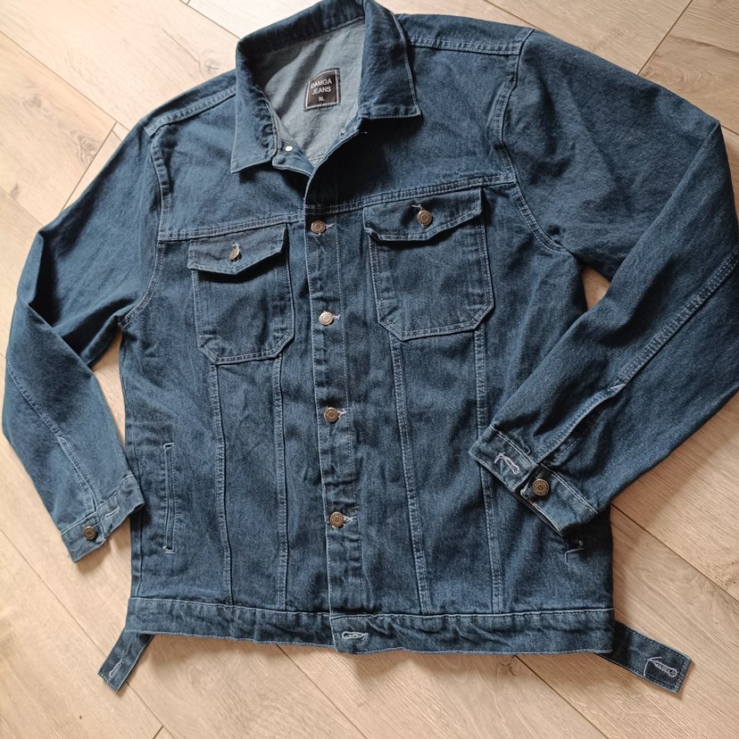 Düğmeli Gri Denim Ceket - Görsel 4