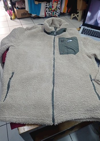 Gri Fermuarlı Erkek Polar Sweatshirt peluş mont