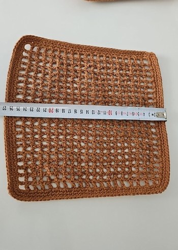 Bohem Tarzı Kahverengi Örgü Amerikan Servis - Görsel 4