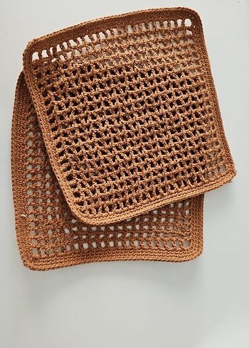 Bohem Tarzı Kahverengi Örgü Amerikan Servis - Görsel 2