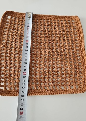 Bohem Tarzı Kahverengi Örgü Amerikan Servis - Görsel 3