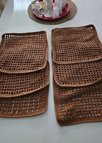 Kahverengi Bohem Örgü supla - Görsel 4