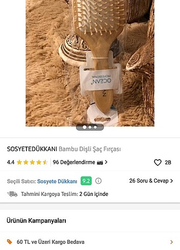 Ahşap tarak