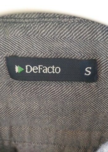 s Beden Gri Denim Düğmeli Erkek Gömlek