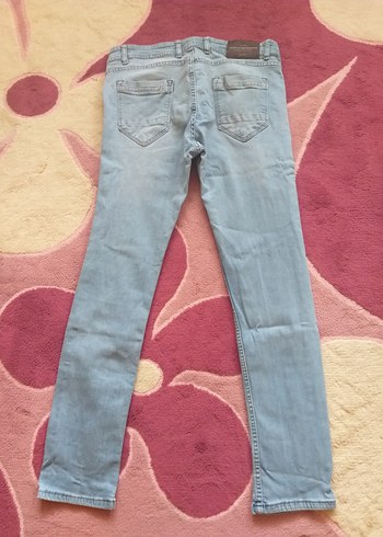 Diğer Düğmeli Mavi ErkekDenim Pantolon