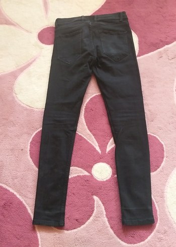Zara Düğmeli Siyah Erkek Denim Pantolon