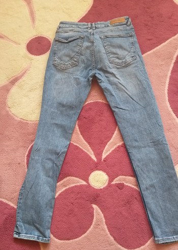 Koton Mavi Bağcıklı Regular Fit Erkek Kot Pantolon