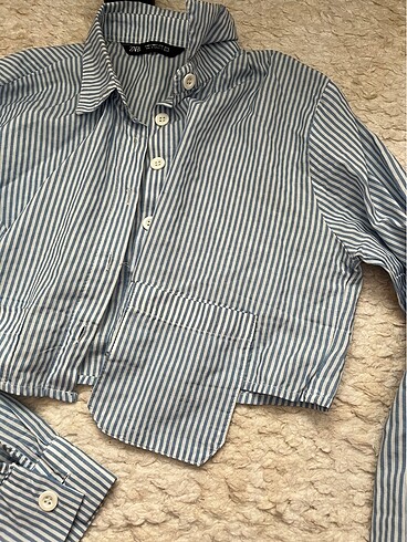 m Beden Zara crop gömlek