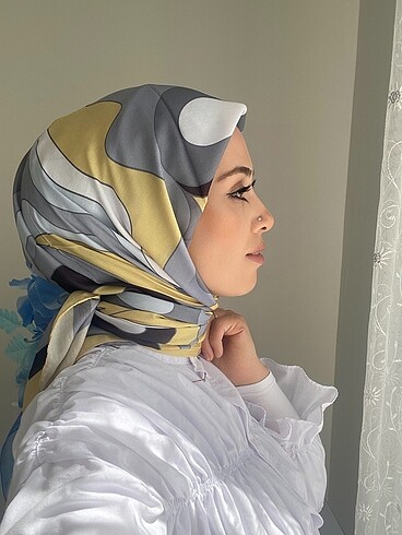 Color desen eşarp siyah