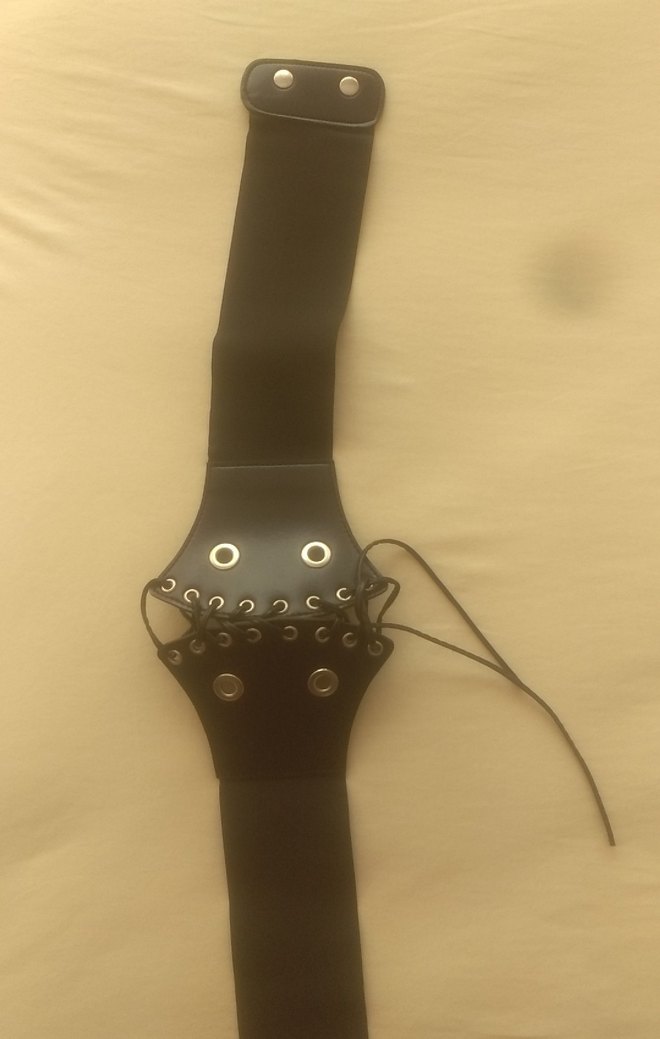 Siyah Deri Goth Kemer korse - Görsel 3