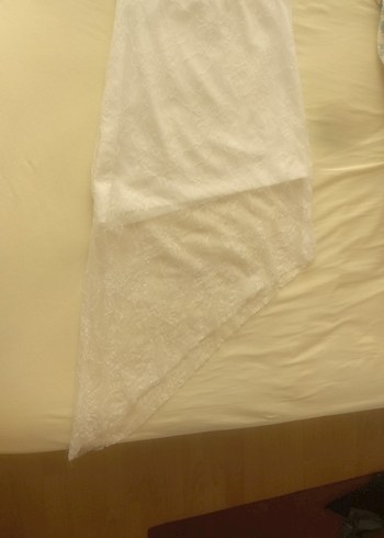 Beyaz Dantel Detaylı Kadın Midi Etek - Görsel 2