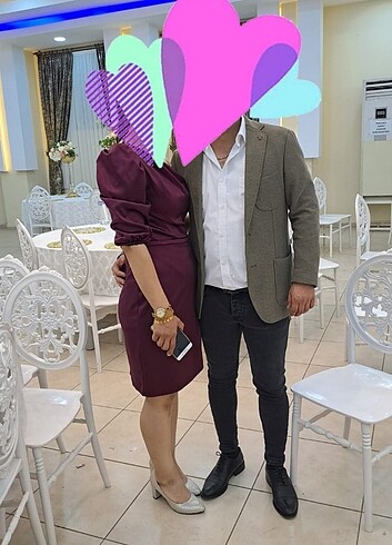 Saten şık elbise