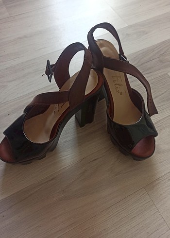 37 Beden kahverengi Renk Kahverengi Platform Topuklu Kadın Sandalet