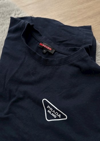 Prada Lacivert Pamuklu Kısa Kollu Tişört - Görsel 3