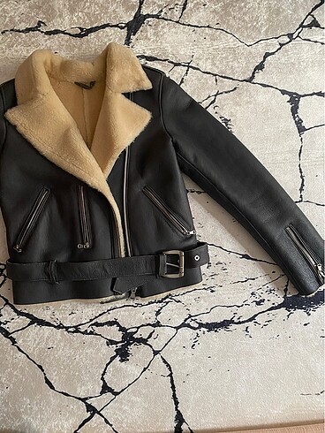 44 Beden Hakiki deri biker ceket