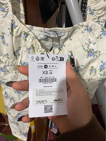 xs Beden çeşitli Renk Bershka coquette kurdeleli crop top