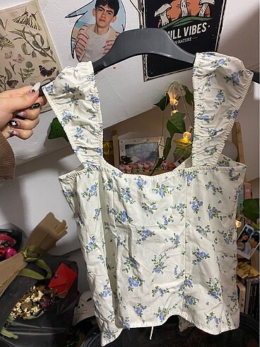 Bershka Bershka coquette kurdeleli crop top