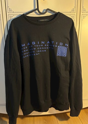 Siyah Baskılı Sweatshirt