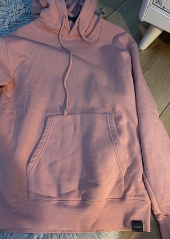 Pull and Bear Pembe Kapüşonlu Sweatshirt