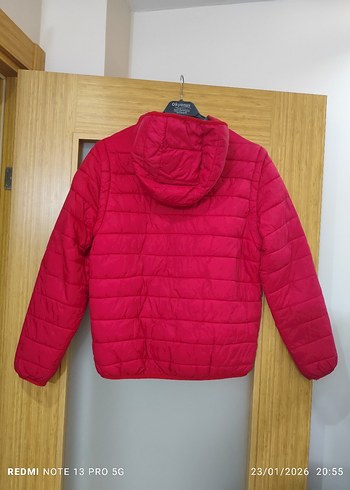 Kırmızı Fermuarlı unisex 13 14 yaş - Görsel 3