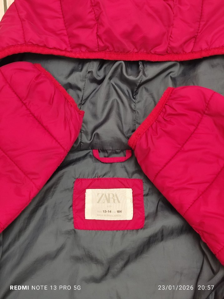 Kırmızı Fermuarlı unisex 13 14 yaş - Görsel 5