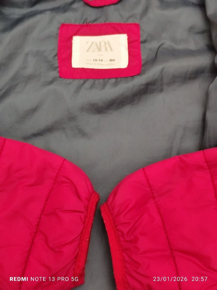 Kırmızı Fermuarlı unisex 13 14 yaş - Görsel 4