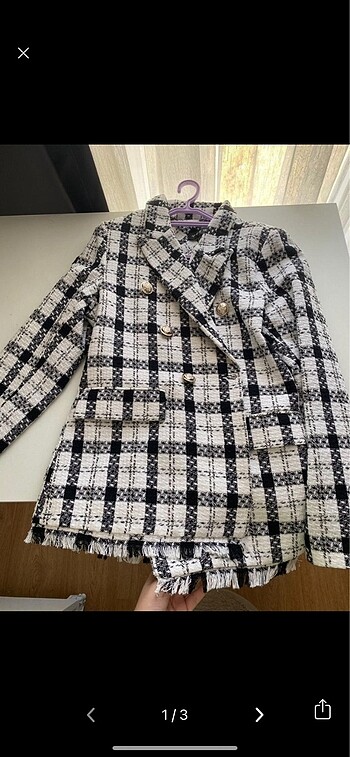 Blazer siyah beyaz ceket