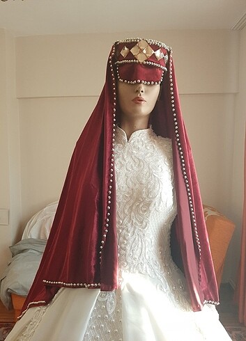 diğer Beden bordo Renk Türban 