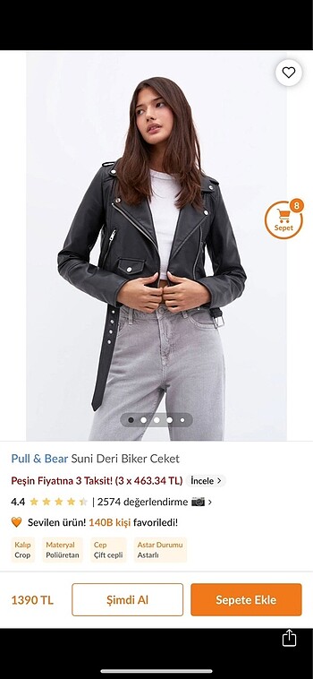 Pull and Bear Pull Bear Deri Ceket