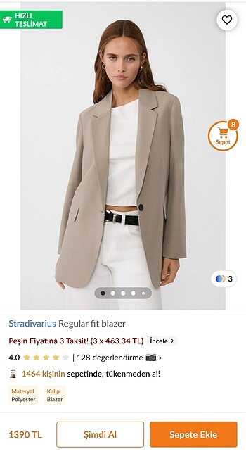 Stradivarius Stradivarius Regular Fit Blazer
