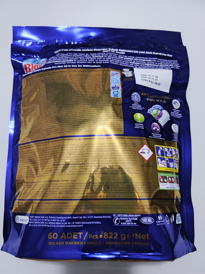 Bingo Akıllı Kapsül Bulaşık Deterjanı 60'lı - Görsel 3