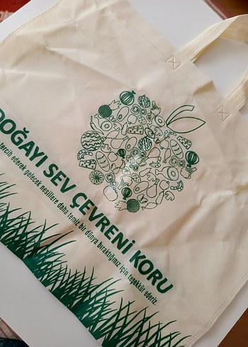 Yeşil Baskılı Çanta - Görsel 4