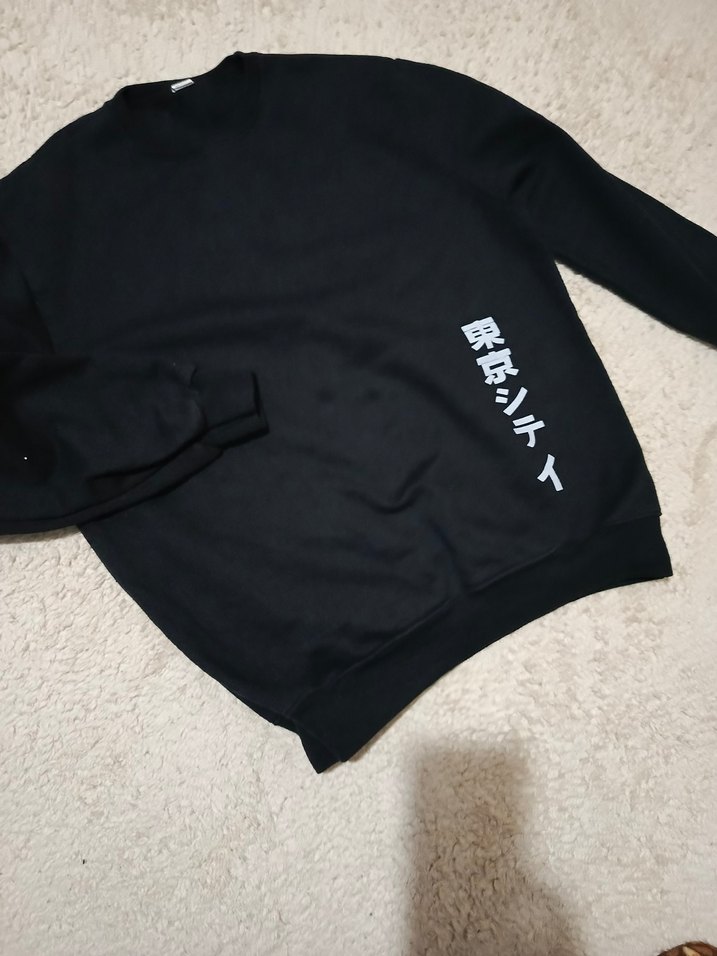 Siyah Baskılı Uzun Kollu  Sweatshirt - Görsel 2