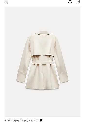 m Beden Zara suet trench coat