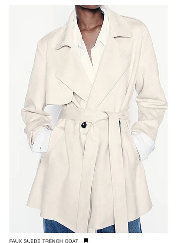 Zara Zara suet trench coat