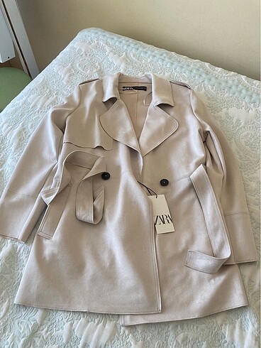 m Beden camel Renk Zara suet trench coat