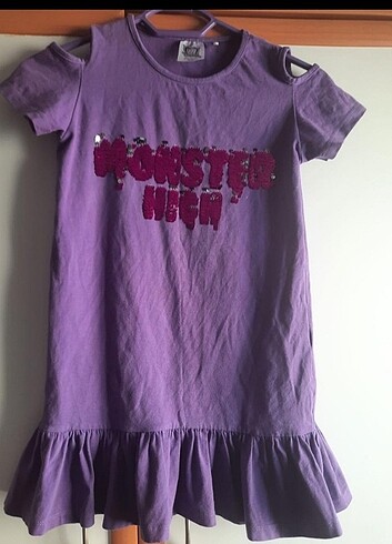 Monster High Monster hıgh kız çocuk payetli elbise 