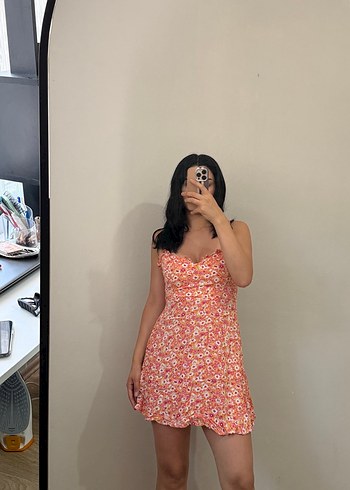 Pembe Straplez Midi Elbise