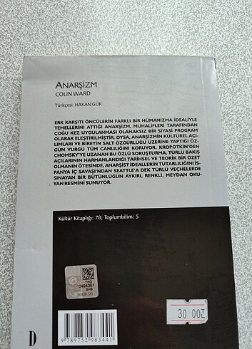  COLİN WARD ANARŞİZM KİTAP
