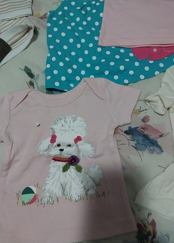 Kız Çocuk Uzun Kollu Pamuklu Kırmızı Baskılı Tişört - Görsel 3