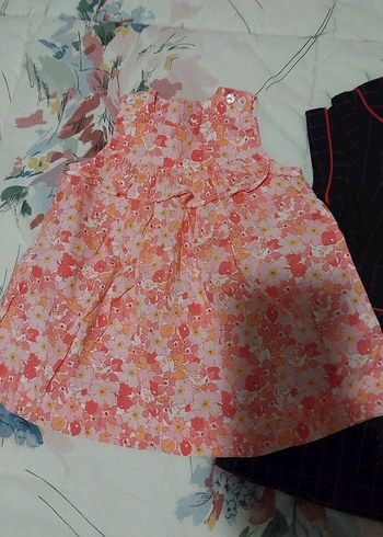 Kız Çocuk Çiçekli ve Kareli Kolsuz Elbiseler - Görsel 5