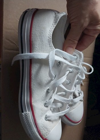 Beyaz orjinal converse Bağcıklı Kadın Spor Ayakkabı - Görsel 5