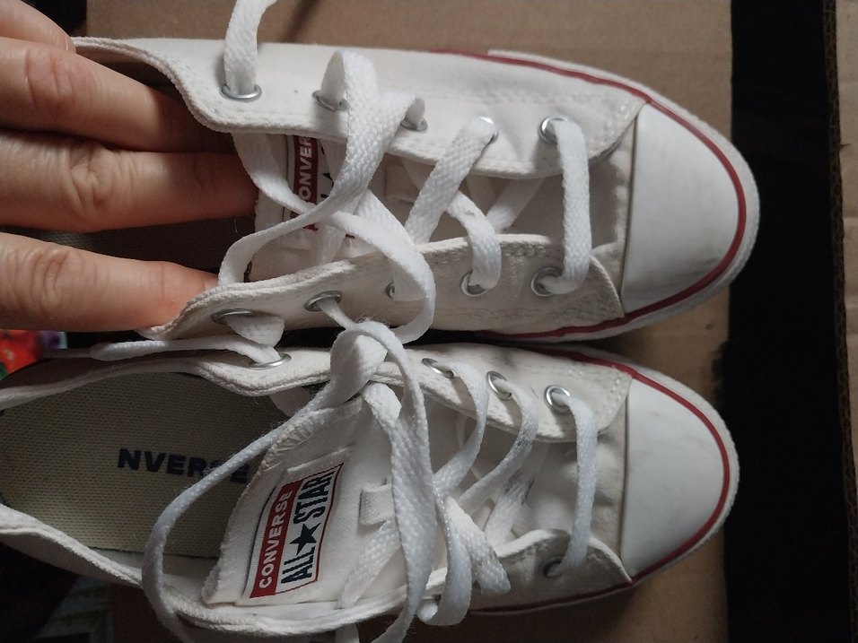 Beyaz orjinal converse Bağcıklı Kadın Spor Ayakkabı - Görsel 3