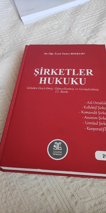 TAMER BOZKURT ŞİRKETLER HUKUKU 